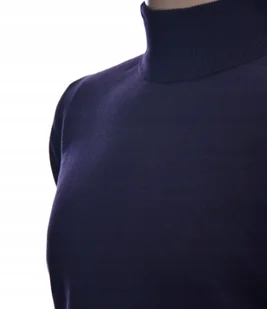 Sweter z golfem golf męski bawełniany pod marynarkę gładki 2XL XXL śliwka - Swetry męskie - miniaturka - grafika 1