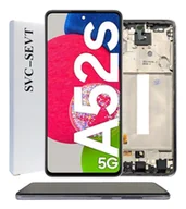 Części serwisowe do telefonów - ORYGINAŁ WYŚWIETLACZ EKRAN LCD DO SAMSUNG A52S 5G RAMKA CZARNA - miniaturka - grafika 1