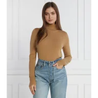 Swetry damskie - BOSS BLACK Wełniany golf Fasecta | Regular Fit - miniaturka - grafika 1