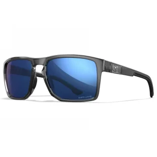 Okulary taktyczne Wiley X FOUNDER Captivate Polarized Blue Mirror Gloss Crystal Grey Frame - Odzież taktyczna i umundurowanie - miniaturka - grafika 1