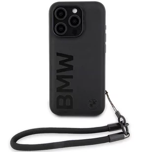 BMW BMHCP15X23RMRLK iPhone 15 Pro Max 6.7" czarny/black hardcase Signature Leather Wordmark Cord - Etui i futerały do telefonów - miniaturka - grafika 2