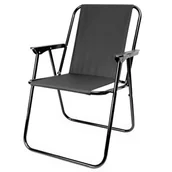 Meble turystyczne - Krzesło kempingowe PLATINET PCC057B Czarny - miniaturka - grafika 1