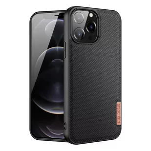 Dux Ducis Fino etui pokrowiec pokryty nylonowym materiałem iPhone 13 Pro Max czarny - Etui i futerały do telefonów - miniaturka - grafika 1
