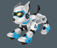 Roboty dla dzieci - Piesek robot sterowany elektronicznie pilotem - niebieski, w pełni interaktywny, rusza się, skacze, wydaje odgłosy, reaguje na ruch - miniaturka - grafika 1
