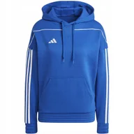 Bluzy damskie - Bluza damska adidas Tiro 23 League Sweat Hoodie niebieska IC7851 L - miniaturka - grafika 1