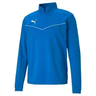 Koszulki męskie - Bluza Męska Puma Teamrise 1 4 Zip Top Niebieska 657394 02-2Xl - miniaturka - grafika 1