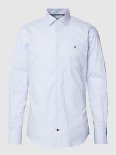 Koszule męskie - Koszula biznesowa z drobnym wzorem w kratę - grafika 1