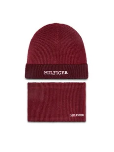 Tommy Hilfiger Komplet czapka i komin AU0AU01938 Czerwony - Czapki dla dzieci - miniaturka - grafika 1
