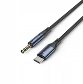 Kable - yesido Kabel Audio YAU42 Type-C - 3.5mm Aux Male, 1m, BLACK - miniaturka - grafika 1