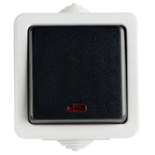 Kanlux Łącznik jednobiegunowy z LED TEKNO 05-1110-143 cz 25353 - Wyłączniki światła i elektryczne - miniaturka - grafika 1