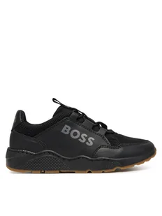 BOSS Sneakersy J51648 M Czarny - Buty dla chłopców - miniaturka - grafika 1