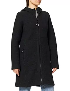 CMP Bonded Wooltech Długa Parka Bluza Damska, Mel-czarny węgiel drzewny, 40 - Bluzy damskie - miniaturka - grafika 1