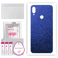 Szkła hartowane na telefon - Folia naklejka skórka strukturalna na TYŁ do Xiaomi Redmi Note 7 - Plaster Miodu Niebieski - apgo SKINS - miniaturka - grafika 1