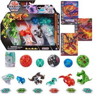 Bakugan Evolutions Battle Strike Pack zestaw 6 figurek Neo Dragonoid Ghos - Figurki dla dzieci - miniaturka - grafika 1