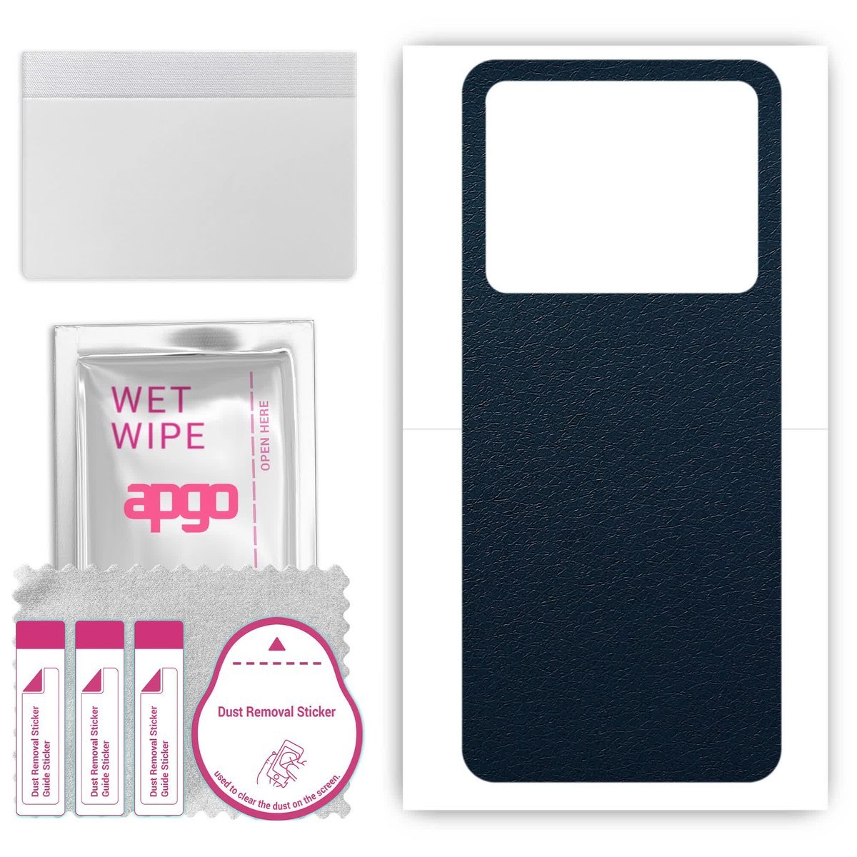 Folia naklejka skórka strukturalna na TYŁ do HTC U23 - Skóra Granatowa - apgo SKINS