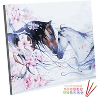 Malowanie po numerach - Zestaw do malowania po numerach, 40x50 cm, Wtulone Konie - miniaturka - grafika 1