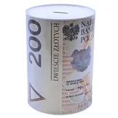 Skarbonki - DUŻA SKARBONKA XXL PUSZKA METALOWA MONETY BANKNOTY ZŁOTÓWKI RÓŻNE WZORY - miniaturka - grafika 1