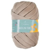 Pasmanteria - Włóczka do szydełkowania wyplatania bardzo gruba Tube 20 mm beżowa #35 - miniaturka - grafika 1