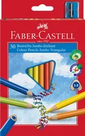 Przybory szkolne - Faber-Castell Kredki ołówkowe 30kol. Jumbo trójkątne Faber-Castell 116530 - miniaturka - grafika 1