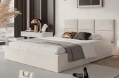 Łóżka - Łóżko tapicerowane z pojemnikiem PORTO | 140x200 | Kolor do wyboru - miniaturka - grafika 1
