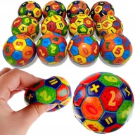 Zabawki sensoryczne - 12 x PIŁKA LICZBY gniotek relaks ANTYSTRESOWA miękka piłeczka MATEMATYCZNA - miniaturka - grafika 1