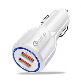 CALMEAN Car USB Charger - Biały - Ładowarki samochodowe - miniaturka - grafika 1