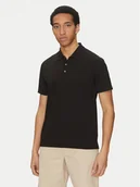 Koszulki męskie - Calvin Klein Polo LV04LB220G Czarny Regular Fit - miniaturka - grafika 1