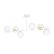 Lampy sufitowe - Emibig Floki lampa wisząca 6-punktowa biała/złota 1023/6 1023/6 - miniaturka - grafika 1