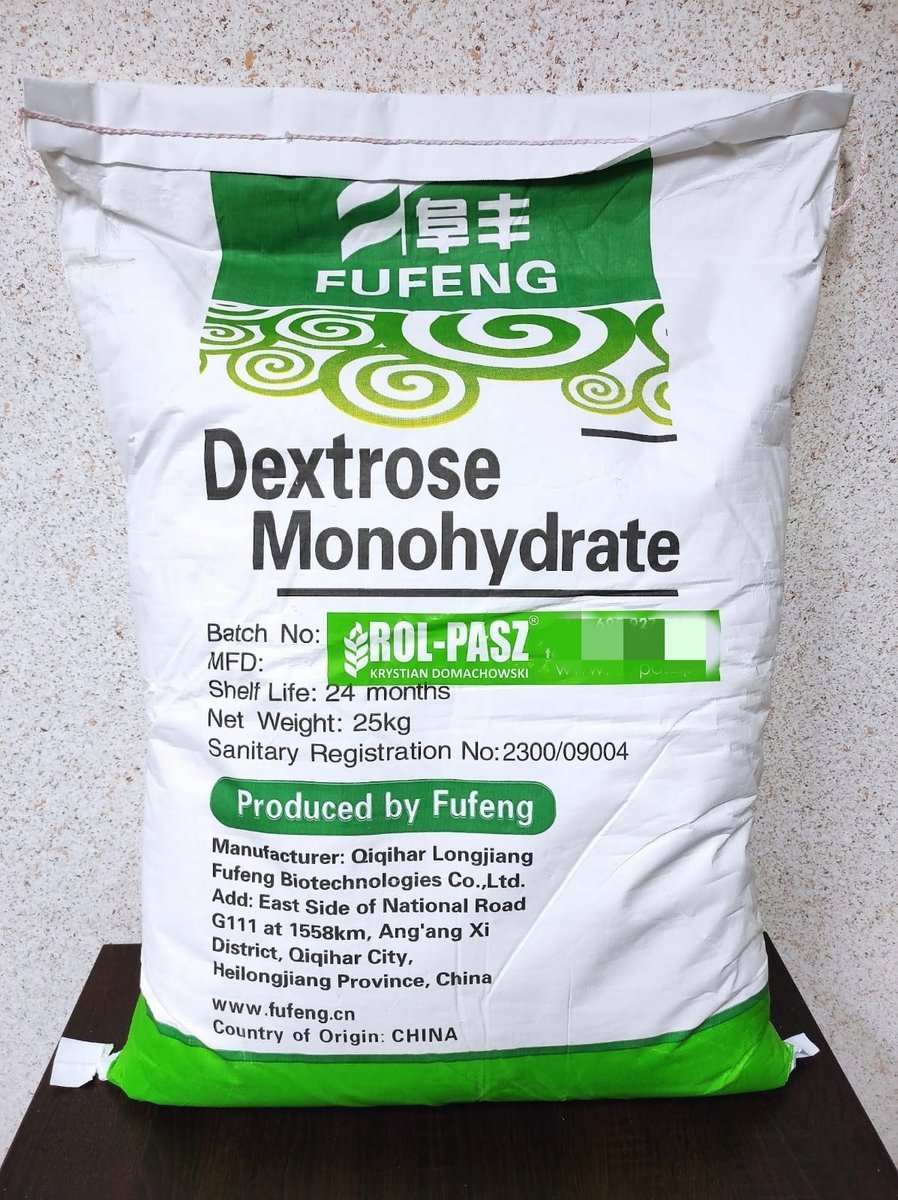 GLUKOZA KRYSTALICZNA 25 KG worek dekstroza dextroza spożywcza