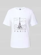 Koszulki i topy damskie - T-shirt o kroju regular fit z czystej bawełny model ‘MARIA’ - miniaturka - grafika 1