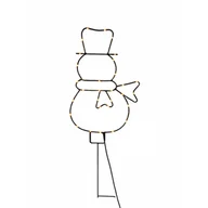 Oświetlenie świąteczne - Figura ogrodowa 64 cm bałwanek LED - miniaturka - grafika 1