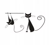 Naklejki na ścianę - Naklejka na ścianę dzieci ogromne koty kotki 33, 240x120 cm - miniaturka - grafika 1