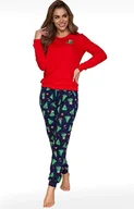 Piżamy damskie - Świąteczna piżama damska 671/419 Christmas Tree, Kolor czerwono-granatowy, Rozmiar M, Cornette - Intymna - miniaturka - grafika 1