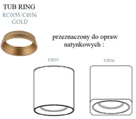 Lampy sufitowe - Maxlight Lampa sufitowa Wkład TUBPIERŚCIEŃ/RING GOLD RC0155/0156 GOLD RC0155/C0156 GOLD - miniaturka - grafika 1