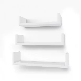 Półka ścienna SONGMICS, biała, 3 szt. - Półki do salonu - miniaturka - grafika 1