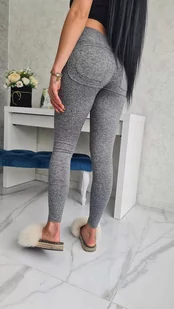 LEGGINSY ALGI ANTYCELLULITOWE PUSH UP Me&Jan  SZARY MELANŻ - etnee - Legginsy - miniaturka - grafika 1