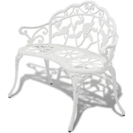 Ławki ogrodowe - Ławka ogrodowa, 100 cm, odlewane aluminium, biała - miniaturka - grafika 1