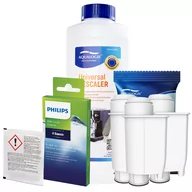 Akcesoria i części do ekspresów do kawy - Zestaw Philips Saeco - AL-Inte+ 3szt, Uniwersalny Odkamieniacz 500ml, Philips CA6705/10 Środek do Obiegu Mleka - miniaturka - grafika 1