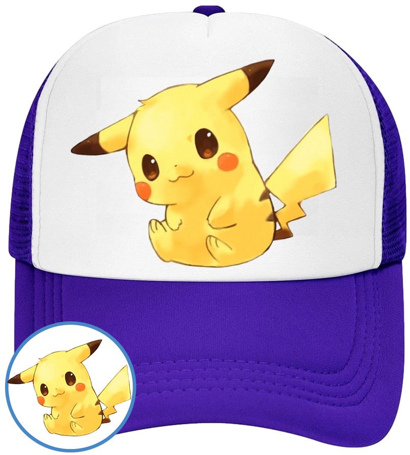 CZAPKA Z DASZKIEM POKEMON PIKACHU DLA DZIECI SIATKA