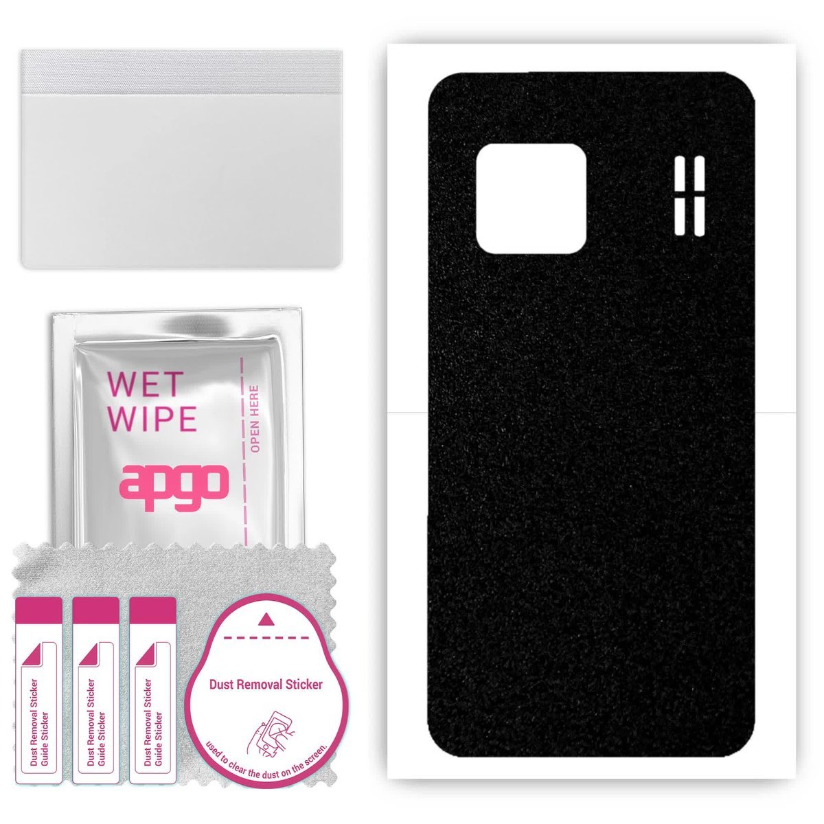 Folia naklejka skórka strukturalna na TYŁ do Maxcom MM248 4G - Czarny Pastel Matowy Chropowaty Baranek - apgo SKINS