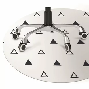 Podkładka pod krzesło obrotowe Trójkąty fi100 cm - Podnóżki, podpórki, podkładki - miniaturka - grafika 1