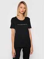 Koszulki i topy damskie - Benetton United Colors Of T-Shirt 3GA2E16A2 Czarny Regular Fit - miniaturka - grafika 1
