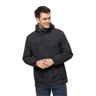 Kurtki męskie - Męska kurtka Jack Wolfskin TAUBENBERG 3IN1 JKT M black - S - miniaturka - grafika 1