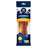 Kiełbasa i wędliny - Carrefour Classic Kabanosy drobiowo-wieprzowe z serem 120 g - miniaturka - grafika 1