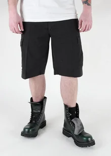 spodnie bojówki krótkie US BERMUDA RIP-STOP COTTON PREWASH SCHWARZ-S - Spodnie męskie - miniaturka - grafika 1