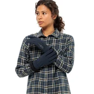 Rękawiczki - Damskie rękawice Jack Wolfskin HIGHLOFT GLOVE WOMEN night blue - M - miniaturka - grafika 1