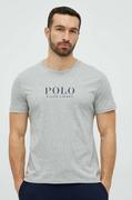 Piżamy męskie - Polo Ralph Lauren t-shirt piżamowy bawełniany kolor szary z nadrukiem - miniaturka - grafika 1