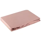 Prześcieradła - Eurofirany Wysokie prześcieradło satynowe z gumką pudrowe 100x200+25cm - miniaturka - grafika 1