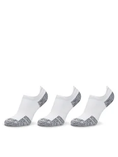 Under Armour Zestaw 3 par niskich skarpet unisex UA ArmourDry® Run 1387044 Biały - Skarpetki sportowe męskie - miniaturka - grafika 1
