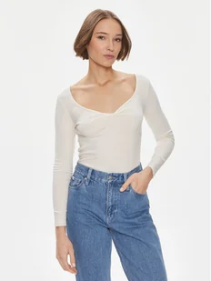 Pepe Jeans Bluzka Huala PL505755 Biały Slim Fit - Bluzki damskie - miniaturka - grafika 1